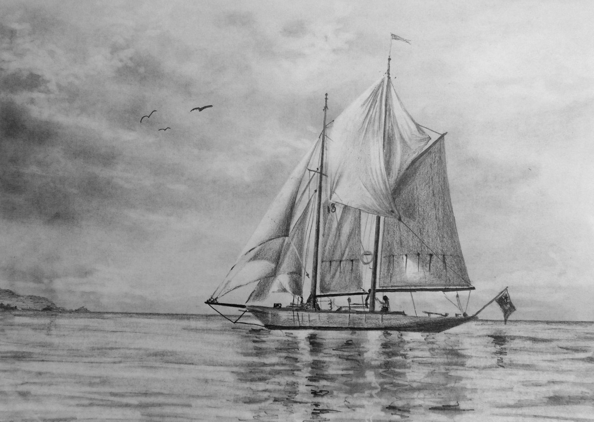 Learn how to draw a sailboat with this online art lessons by the Paint Basket and Nolan Clark